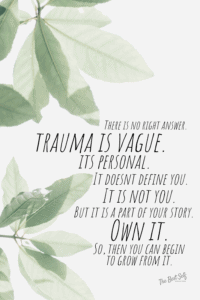 trauma is vague