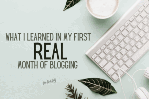 1 month blogging