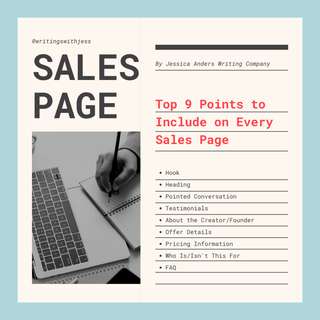 sales page vs landing page