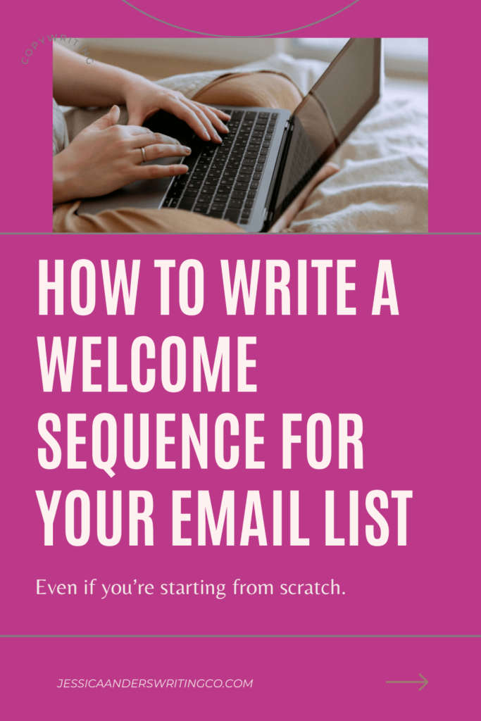 welcome email series or sequence